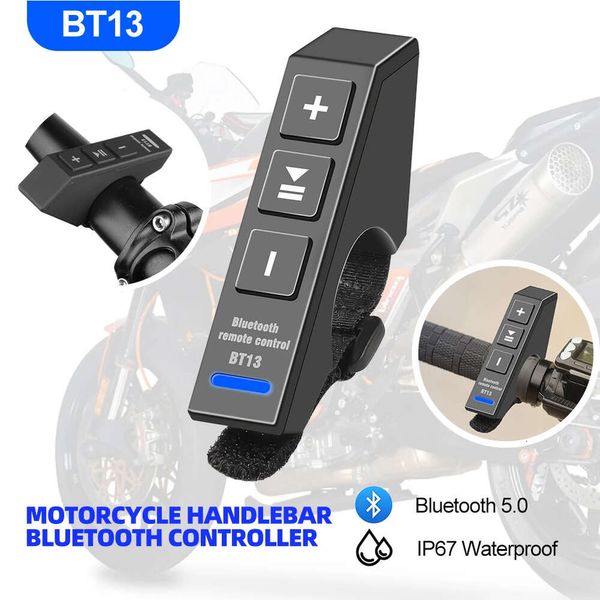 Nuevo Control remoto inalámbrico Bluetooth con botón multimedia, casco de motocicleta, auricular, manillar, Control remoto para teléfono inteligente IOS y Android