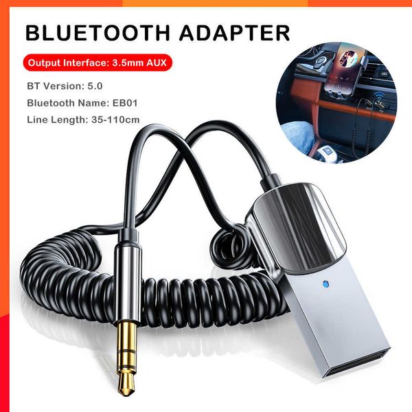 Nouveau récepteur sans fil Bluetooth transmetteur voiture 3.5mm récepteur de musique Audio avec adaptateur de prise mains libres USB Powerd pour haut-parleur de voiture