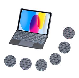 Nieuwe draadloze magnetische zuigtype Bluetooth -toetsenbordcase voor iPad 10.2 10.5 10.9 Pro 11 met kleurrijke achtergrondverlichting