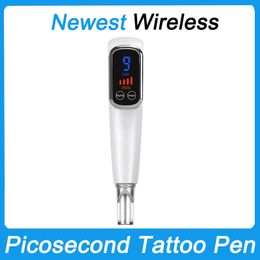Nieuwe Draadloze Picosecond Laser Tattoo Removal Pen Huidverjonging Gezichtsverzorging Pico Laser Pen Sproetreiniger Mol Donkere Vlek Pigment Remover Rood Blauw Plasmalaser