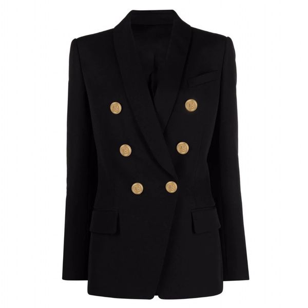 5 couleurs Hot Top Quality Classical Blazers's Femme Blazer Slim Veste de veste de veste en métal rétro