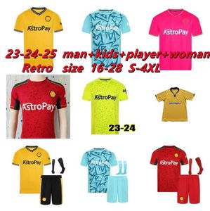 Nuevos lobos 23 24 NETO camisetas de fútbol PODENCE CUNHA 2023 2024 BUENO MATHEUS GOMES Local visitante 3.ª camiseta de fútbol retro KILMAN N SEMEDO CUNHA Wanderers Hombres Niños kit uniforme