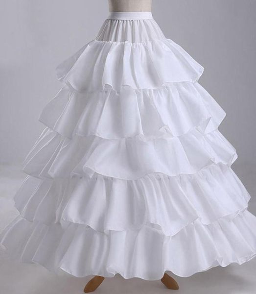 Nuevas enaguas nupciales de 4 aros para mujer, para vestido de baile, vestido de novia, falda interior de tela con volantes, accesorios de bodas blancos, hechos a medida 9948905