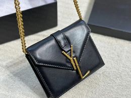 Neue Frauen Tasche Mini Schulter Tasche Krokodil Kuh Leder Kette Umhängetasche Metall LOGO Casual Schnalle Pendler