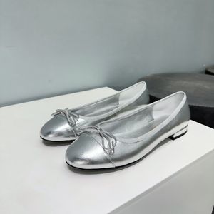 Nieuwe Dames Ballet Platte p Schoenen geruite balletschoenen Luxe Ronde Neus Schapenvacht Boog Leer Vertrappelen Luie Slip op Ballerina Lente Herfst Dans Loafers Dames Jurk