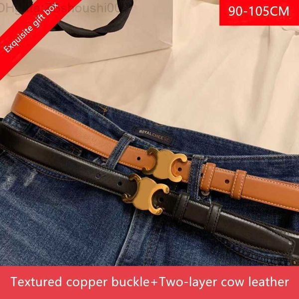 New Women Belt Classic Alphabet Alphabet Copper Hebilla Casual Width 1.8/2.5cm Los cinturones de diseño superiores con una caja de regalo exquisita se pueden usar como XTS5