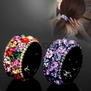 Nieuwe vrouwen Bun Crystal Hair Claw Bird Nest Horsetail Buckle paardenstaarthouder Haarclip Elegent Bun Maker Vrouwelijke haaraccessoires X0817