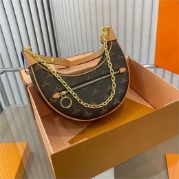 Nouveau Femmes Designers Sacs De Soirée Demi-Lune Sac À Main Épaule De Luxe Sacs À Main Vintage Chaîne Sous Les Bras Baguette Sac Imprimé Corne Forme Bandoulière Croissant Sac