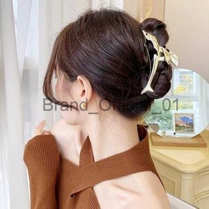 Nieuwe vrouwen elegante gouden zilveren dolfijnvorm metalen haar klauw dame solide kleur haarclip hoofdband haarspeldin mode haaraccessoires x0817