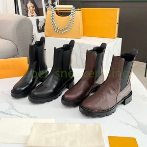 Nuove donne Autunno Inverno Stivaletti con plateau Stivali firmati Donna Territorio Stivali con fondo piatto Stivaletti da donna di lusso Taglie 35-41