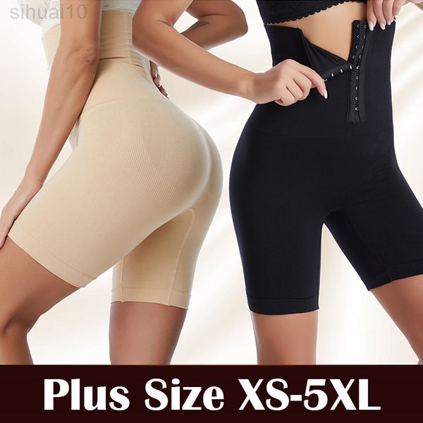 Nouvelles femmes contrôle du ventre ferme avec crochet bout à bout Shapewear slips taille haute formateur corps Shaper Shorts femme minceur Fajas L220802