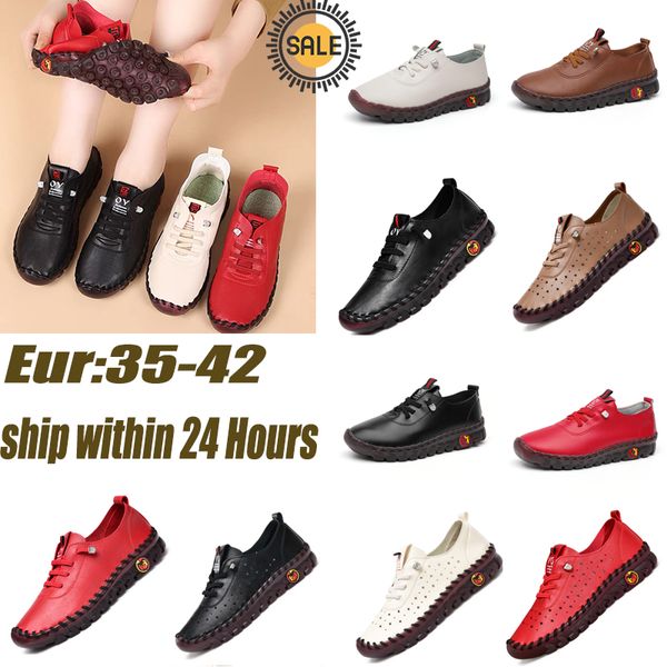 Nouvelles femmes chaussures plates Femme mocassins souples femmes bateau chaussures en cuir dames chaussures décontractées Femme sans lacet mocassins