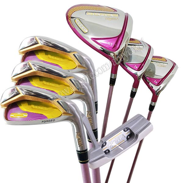 Clubs de golf pour femmes débutantes HONMA S-07 Ensemble complet de clubs de golf Fers à bois Putter Ensemble de golf L Flex Graphite S haft ang HeadCover Livraison gratuite