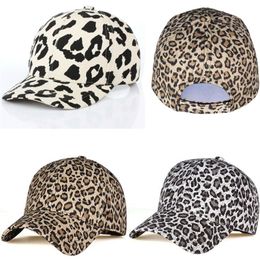 Nieuwe Vrouwen Mannen Sport Hoed Luipaard Cheetah Print PanelStrapback Kamp Hoed Cap retro dier Baseball Cap Verstelbare Reizen Sport281P