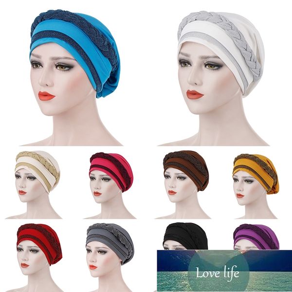 Nuevas mujeres Musulmán Hijab Algodón Sombrero Sombrero Turbante Head Wrap Quimio Bandana Bufanda Cap Fábrica Precio Experto Diseño Calidad Estado original Estado original