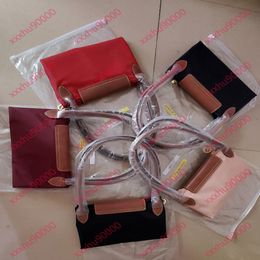 Nouvelles femmes du Nylon Shoping Sac Supper Market Real Leather Long Handle 2061