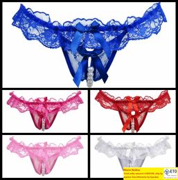 Nieuwe vrouwen parel sexy slipjes tangas kanten transparante sexy gstrings en string ondergoed tpants lingerie panty opcion regia dhl snel schip