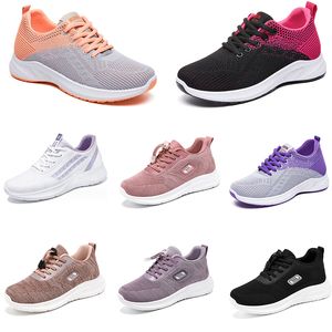 Nouvelles femmes chaussures de course 2024 Chaussures plates de randonnée Black blanc durable violet confortable grande taille 36- 36
