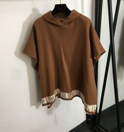 Nouveau Manteau Poncho à capuche pour femme tricoté Shwal printemps automne hiver tricot Ponchos vêtements d'extérieur