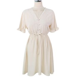 Nouvelle créatrice de mode pour femmes Designs robes tendances de mode whitedress robe d'été filles fête en mousseline de soie femme vintage blanche robe 3851