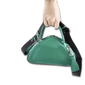 Nouveau sac à main pour femme sac de designer de luxe mode cuir triangle bowling sac à bandoulière unique