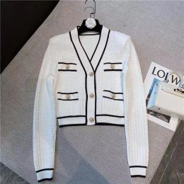 Nieuwe damesjas van hoge kwaliteit Damesjack Slim Fit Sweatshirt Dames Designerjack Zwart-wit jack met lange mouwen Aziatische maat