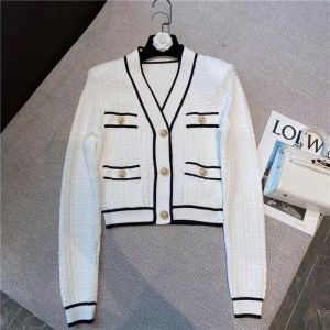 Nuevo abrigo de alta calidad para mujer Chaqueta para mujer Sudadera ajustada Chaqueta de diseñador para mujer Chaqueta de manga larga en blanco y negro Tamaño asiático