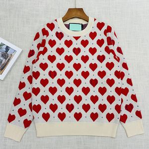 Nouveaux tricots pour femmes Tees à manches longues Love Hook Flower Pull en laine en vrac Pull Apple Lettre Tanabata Saint Valentin Ops Femmes