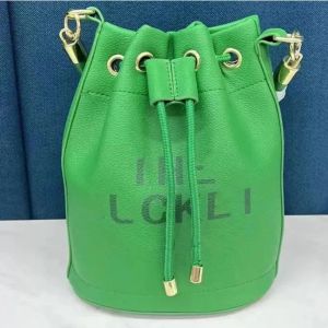 Nieuwe luxe lederen bucket Bag met dames Luxe ontwerper Marc Tote Classic DrawsString Schouder Fashion Purse Maket Top Tote Crossbody Bag unisex Bag