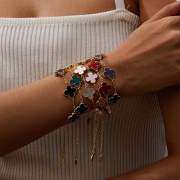 Bracelet minimaliste pour femmes, fritillaire à cinq fleurs, trèfle porte-bonheur, polyvalent, Instagram, nouvelle collection
