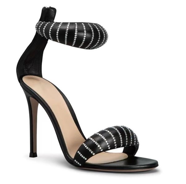 Nouvelles femmes sandales chaussures d'été Sexy talons hauts Sandalias mode fête noir bottines poisson bouche bout ouvert pompes chaussures