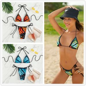 New Women's Sexy Prited Triangle Bag Bikini Maignement du maillot de bain pour femmes