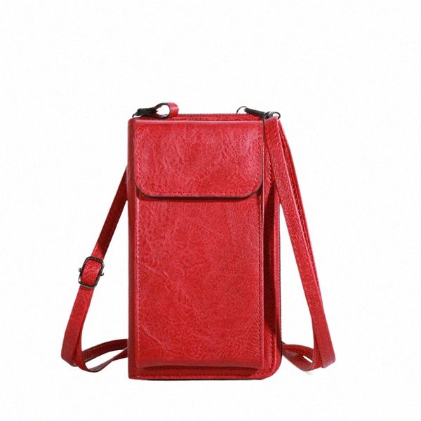 Nouveau sac d'épaule pour femmes Pu Leather Mobile Crossbody Sac de grande capacité M6LD # #