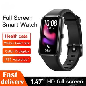 Nueva pulsera inteligente para mujer Pulseras Bluetooth Banda 1.47 HD Presión arterial Oxígeno Medidor de ritmo cardíaco Paso Ejercicio Ciclo fisiológico C11