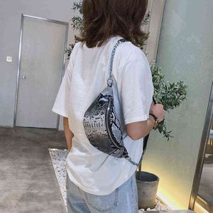 Nouveau sac de taille de serpent pour femmes mode une épaule diagonale sac de poitrine loisirs style étranger simple téléphone portable changement sac de taille 220712