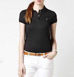 Nouveau haut pour femme broderie alligator Polo chemise à manches courtes couleur unie Étudiantes Polo shirt slim femme vêtements Camisas T-shirt M-XXL