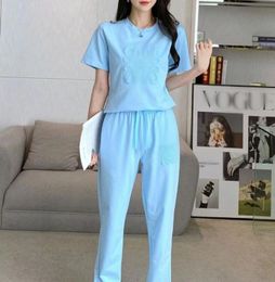 Nouvelles survêtements pour femmes marques de sports décontractés T-shirt pantalons 2 pièces Set Cotton Designer Tracksuits