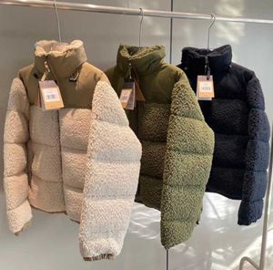 Nouveau femmes hiver nord polaire veste Puffer visage Sherpa femmes Faux Shearling manteaux d'extérieur femme daim fourrure le nord manteau hommes 6JFK HLJS