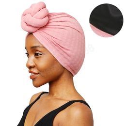 Turban doublé en Satin pour femmes, couvre-chef torsadé, couvre-chef pour fête de mariage, Hijab musulman, nouvelle collection