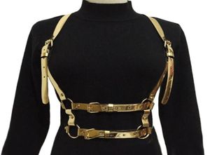 Nouveau femmes Sexy Harajuku jarretières couleur cuir corps Bondage Cage sculptant harnais taille ceinture femme bretelles bretelles robe ceinture 17301437