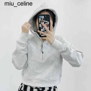 Nouveau femmes Sport veste demi fermeture éclair Yoga manteau vêtements LU-03 séchage rapide Fitness tenues course à capuche trou de pouce Sportwear Gym femmes yoga vêtements à capuche