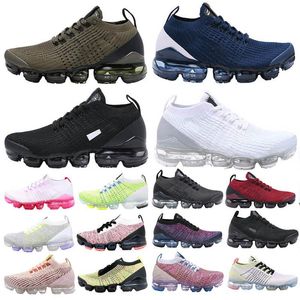 Tamanho máximo 36-45 Tênis de corrida esportivo feminino Arco-íris Be True Gold Vapors Triplo Preto Branco Vermelho Rosa Designer Cushion Fly Trainers Tênis de Malha