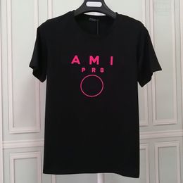 Nouveau femmes t-shirt couleur unie lettre impression mode motif vente vêtements t-shirts hauts hommes et femmes lâche été à manches courtes