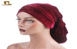 Nouvelles femmes velours rasta coiffeur têtes de tête enveloppe african turan beanie coiffure chémo head wrap cap slouchy sandggy cap55921439429348