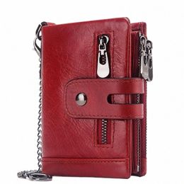 Nouvelle femmes portefeues féminine en cuir authentique sac à main petit lance Portomee Zipper et Mey Sac Lady Mini Carte Holder T7gm #