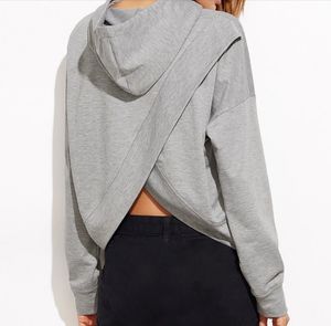Sweat-shirt à capuche à manches longues pour femme, décontracté, à la mode, couleur unie, taille S-XL, nouvelle collection hiver