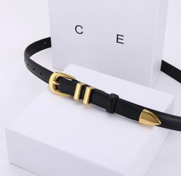 NOUVEAU Femmes Designer Ceintures de luxe Boucle d'aiguille 18mm Ceinture en cuir véritable Lady Bouton d'or Ceinture de mode Street Ceinture en peau de vache avec boîte