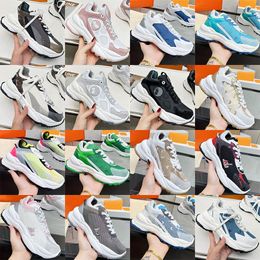 Nieuwe dames designer sportschoenen Run 55-serie Sneakers Mesh stof Rubber Koe leer materiaal Sportstijl Canvas achterkant Iconische elementen Damesschoenen maat 35-41