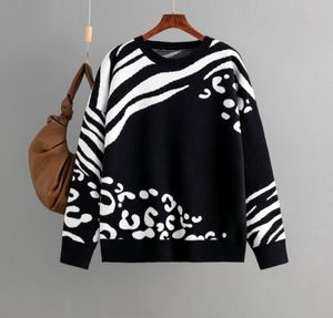 Nieuwe dames designer trui jas pullover merk wol gebreide strepen lange mouw casual hoodie shirt dames kleding top