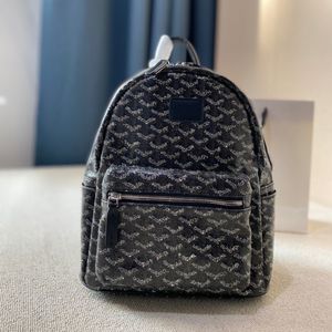 Nieuwe damesontwerpers Nylon Backpack Neutral Y-vormige oude bloem bedrukte grote capaciteit canvas lederen handheld rugzak luxe pack rucksack handtas